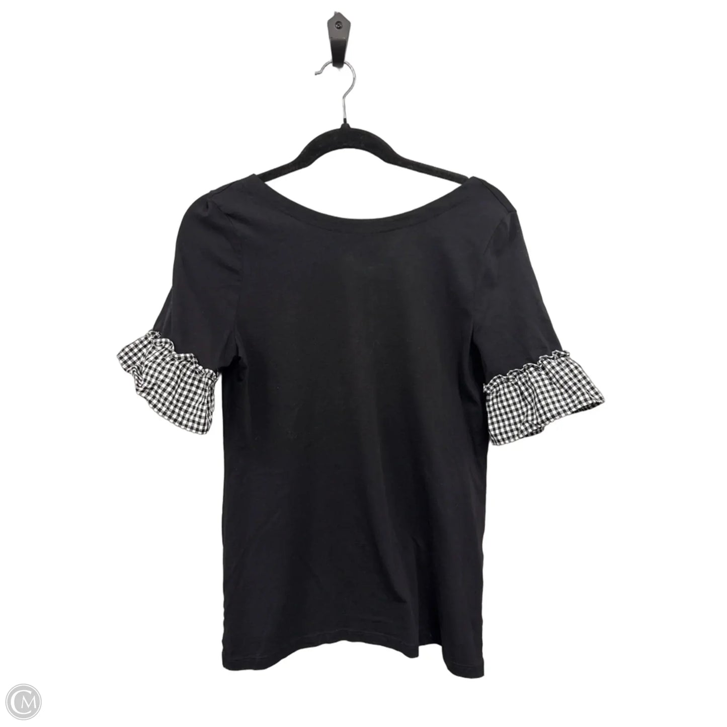 Top Short Sleeve By Talbots In Black & White, Size: M