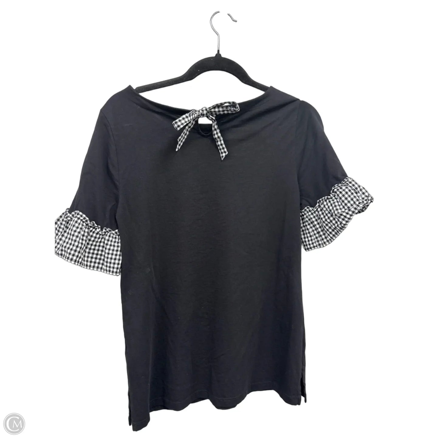 Top Short Sleeve By Talbots In Black & White, Size: M