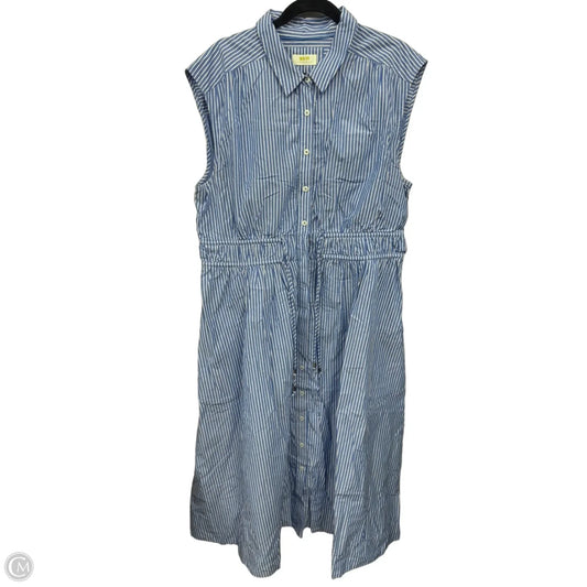 Dress Casual Maxi By Maeve In Blue & White, Size: L