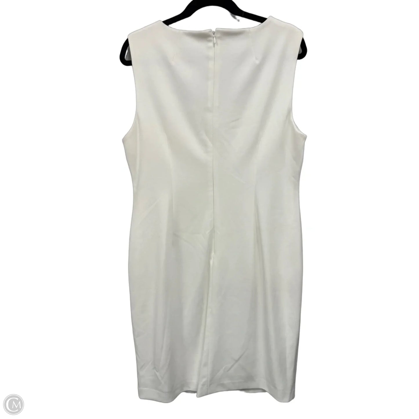 Dress Casual Midi By Calvin Klein In Ivory, Size: 16