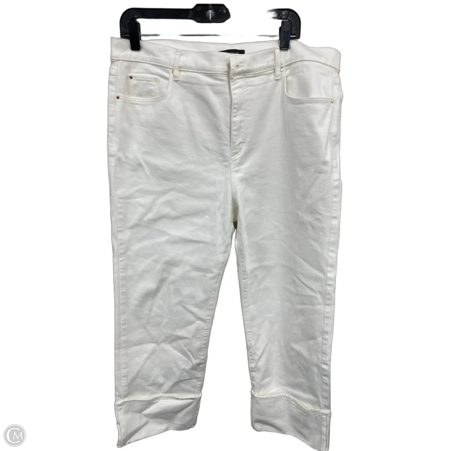 Jeans Wide Leg By Ann Taylor In White, Size: 14
