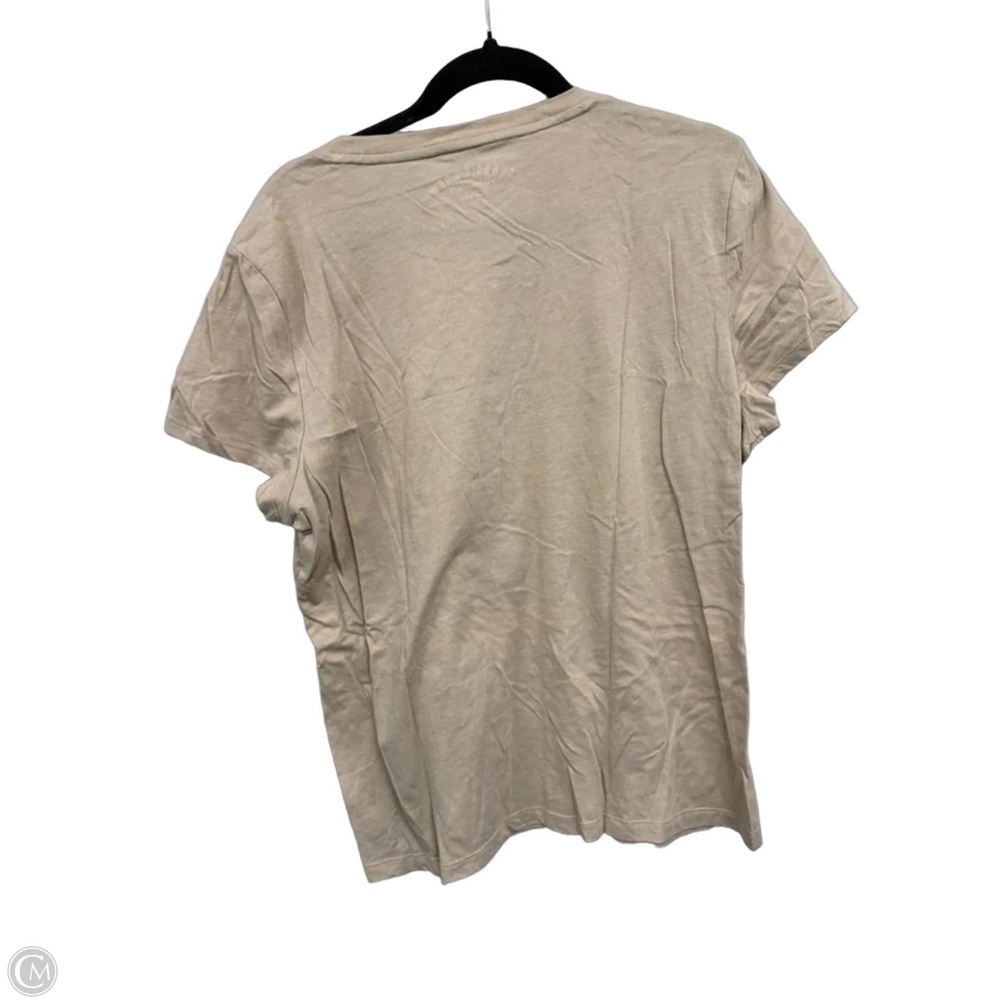 Top Short Sleeve Basic By Aeropostale In Tan & White, Size: Xxl