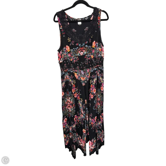 Dress Casual Maxi By Bila In Black & Orange, Size: Xl