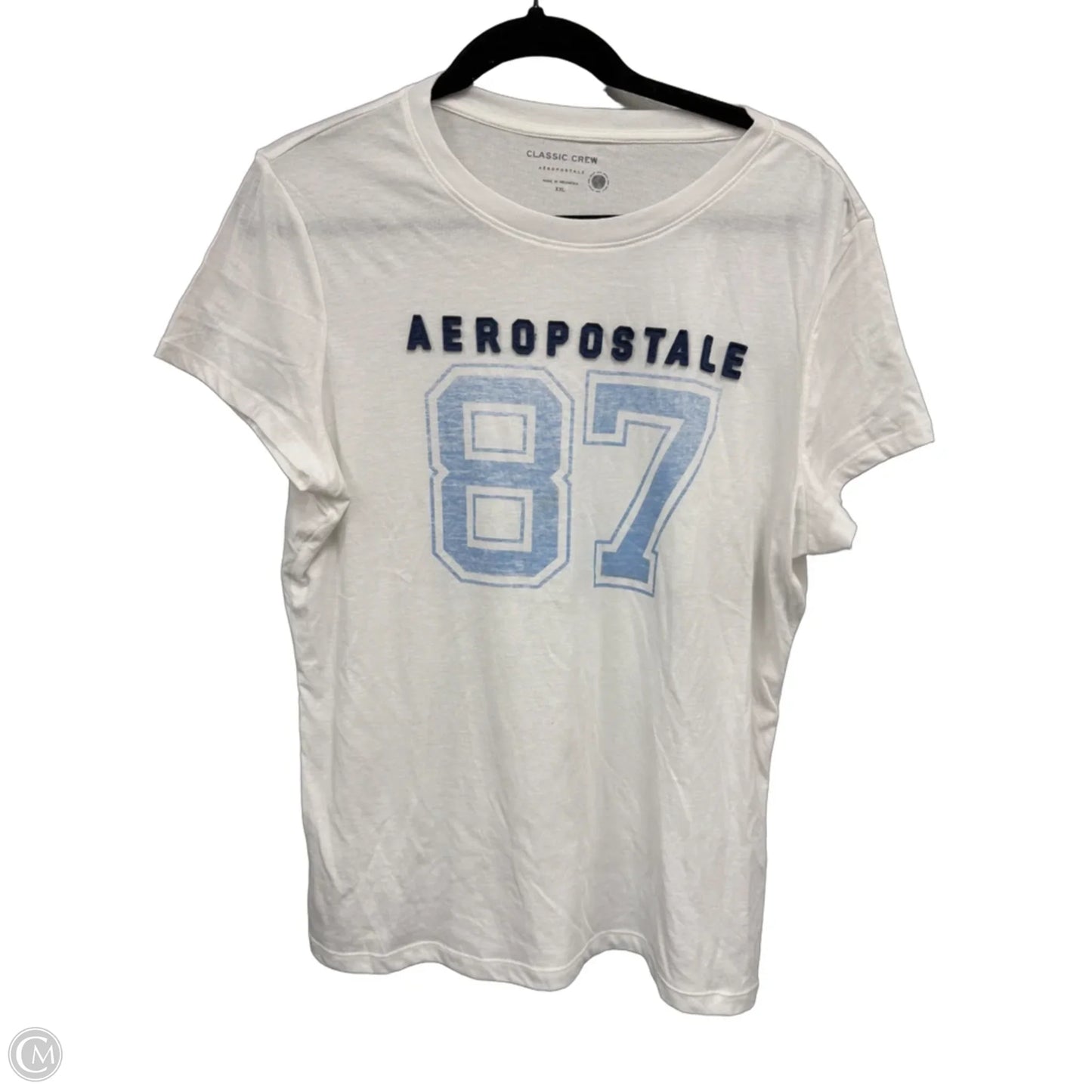 Top Short Sleeve Basic By Aeropostale In Blue & White, Size: Xl