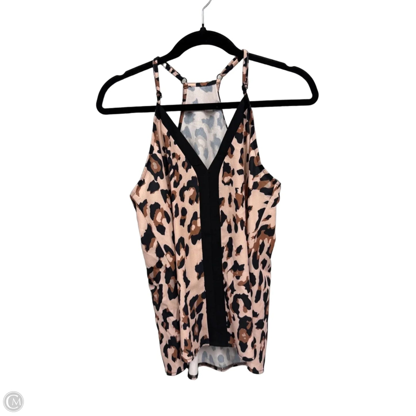 Blouse Sleeveless By Clothes Mentor In Brown & Cream, Size: M