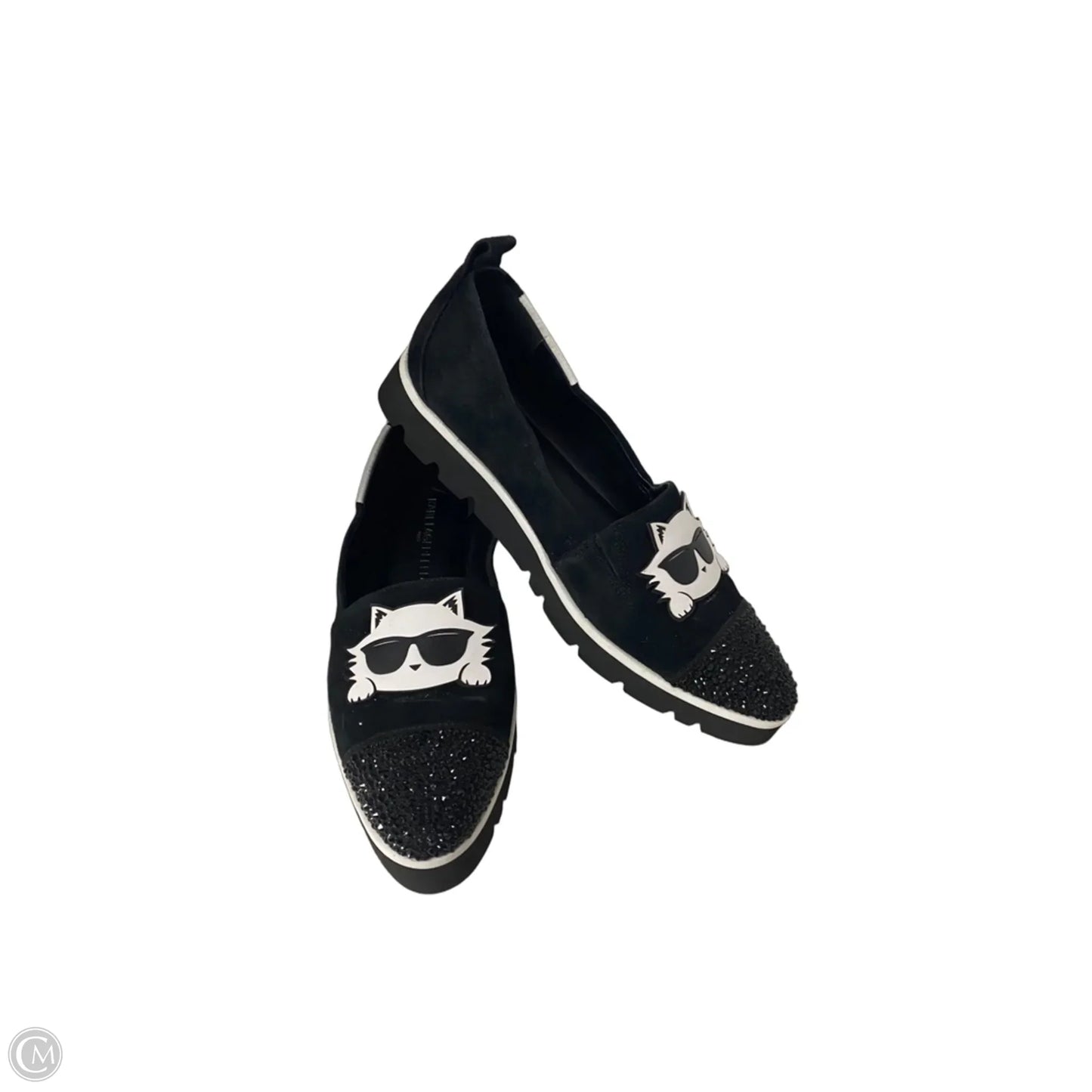 Shoes Designer By Karl Lagerfeld In Black & White, Size: 7