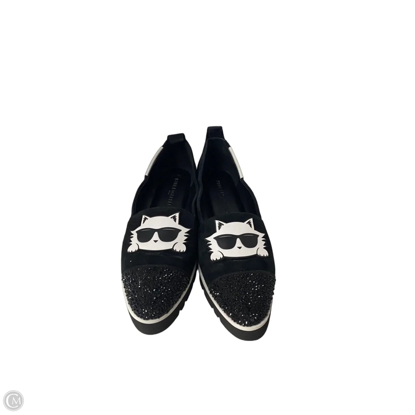 Shoes Designer By Karl Lagerfeld In Black & White, Size: 7