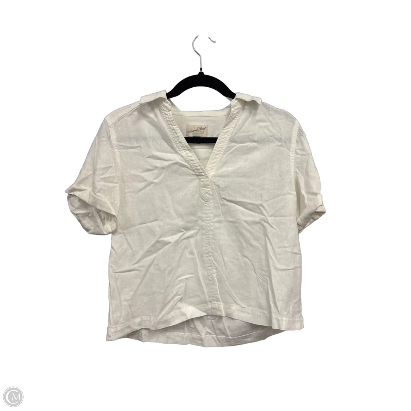 Top Short Sleeve By Universal Thread In Ivory, Size: Xs