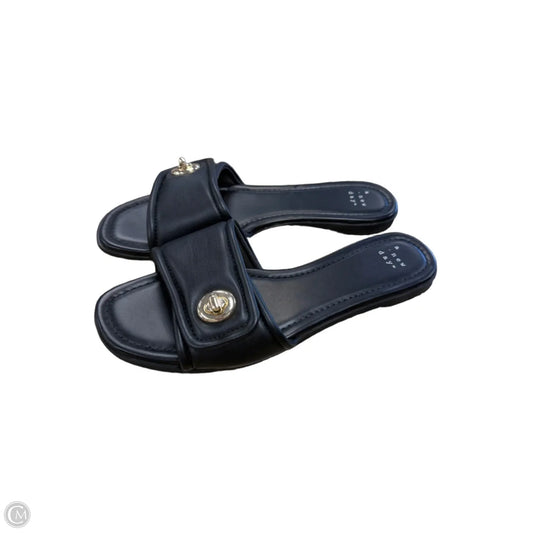 Sandals Flats By A New Day In Black & Gold, Size: 8.5