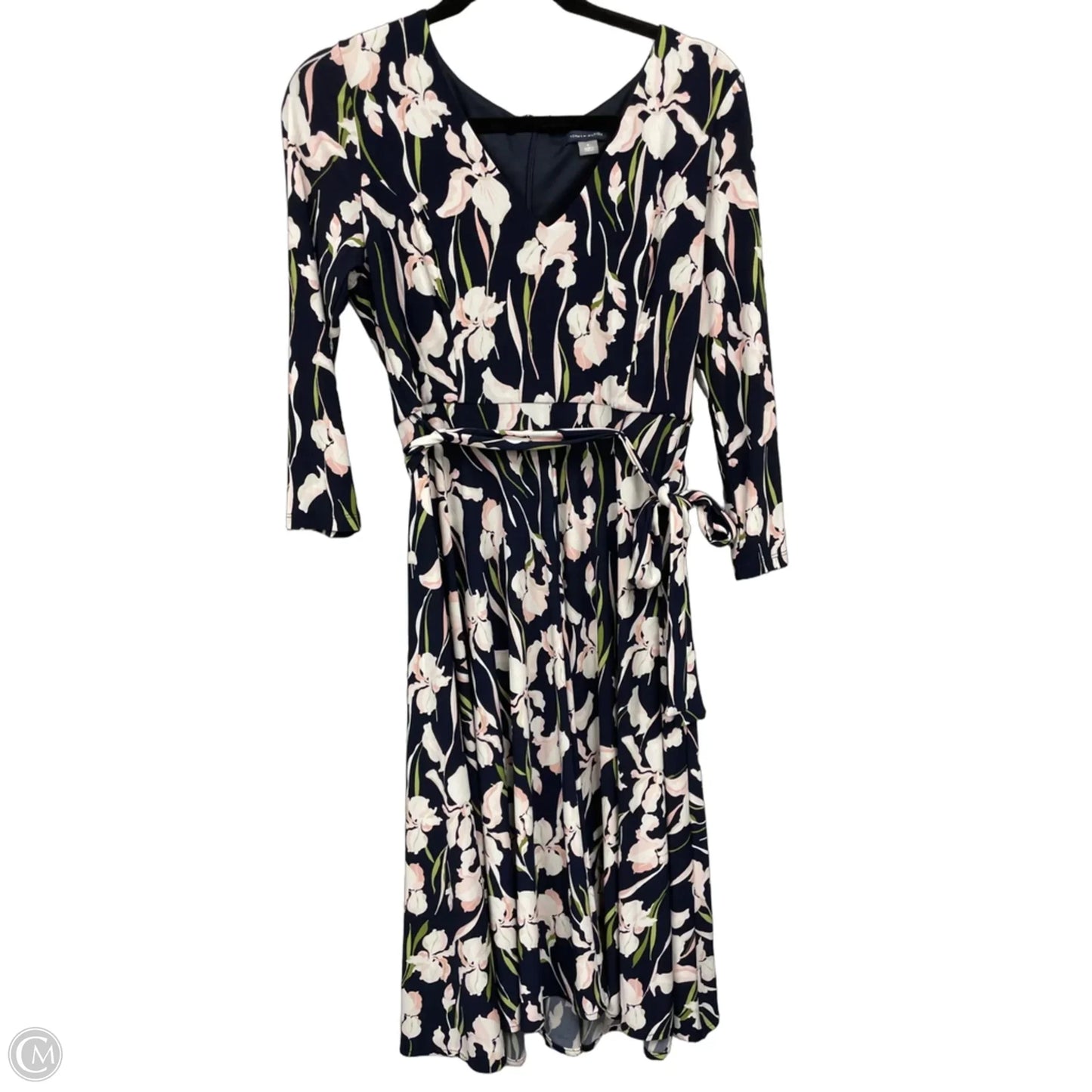 Dress Casual Midi By Tommy Hilfiger In Blue & Pink, Size: 8