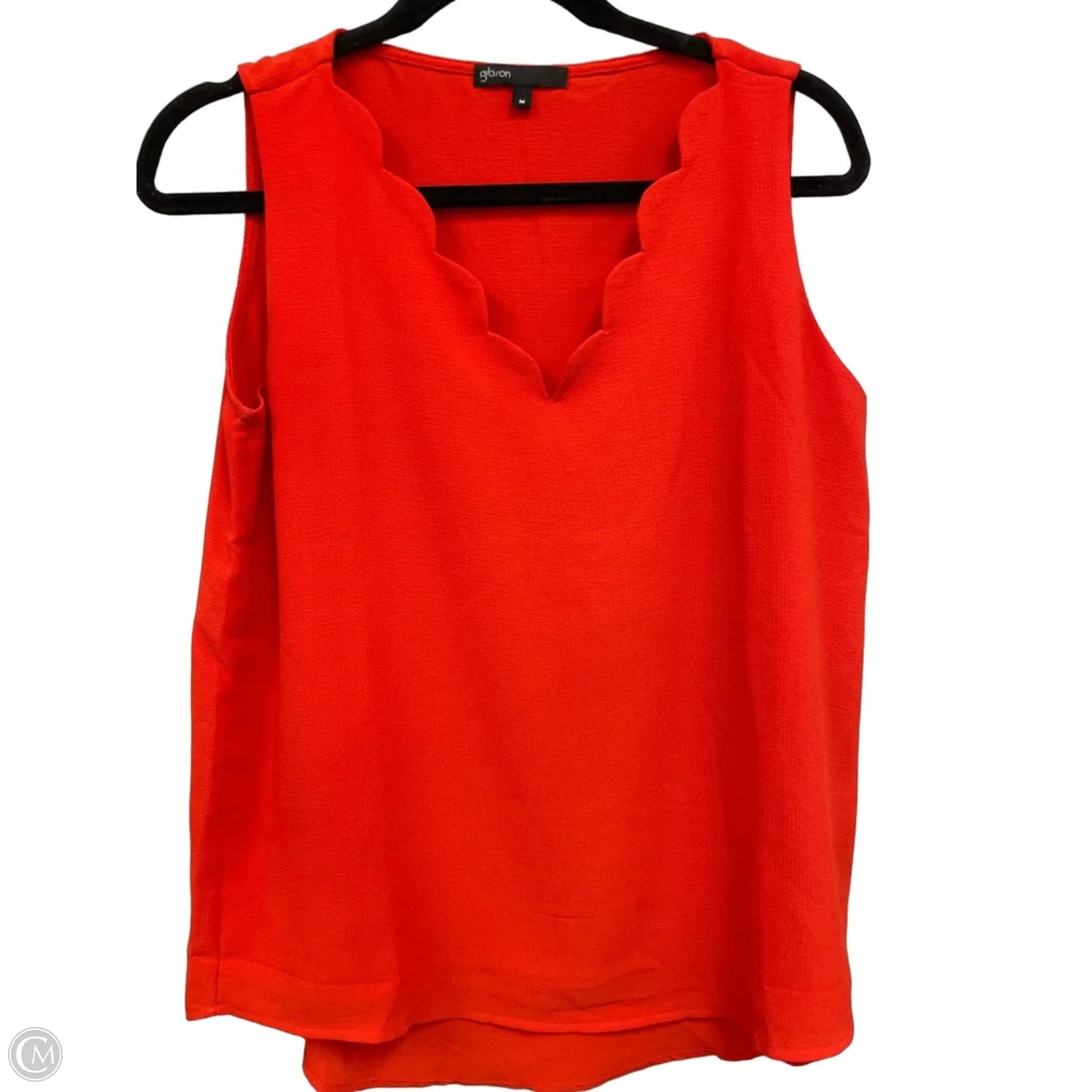 Blouse Sleeveless By Gibson In Orange, Size: M
