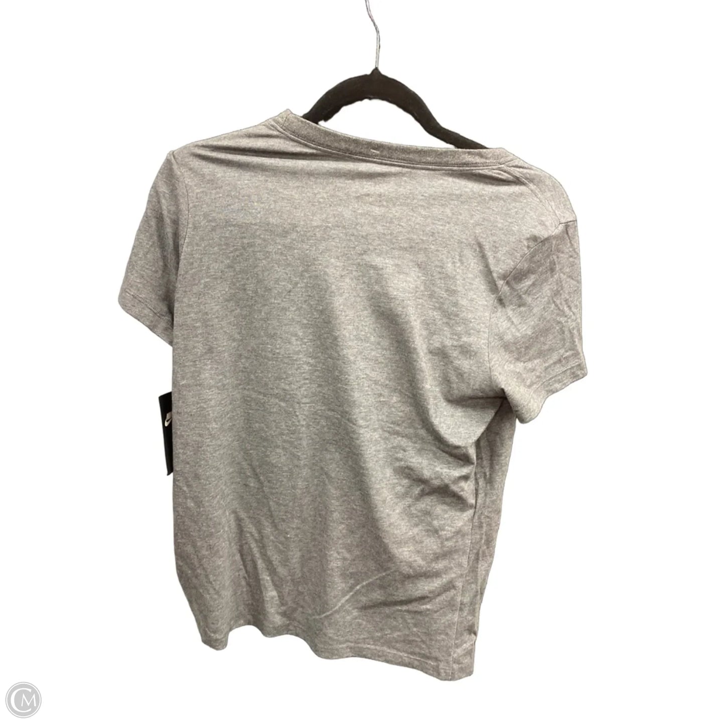 Athletic Top Short Sleeve By Nike Apparel In Grey & Pink, Size: M