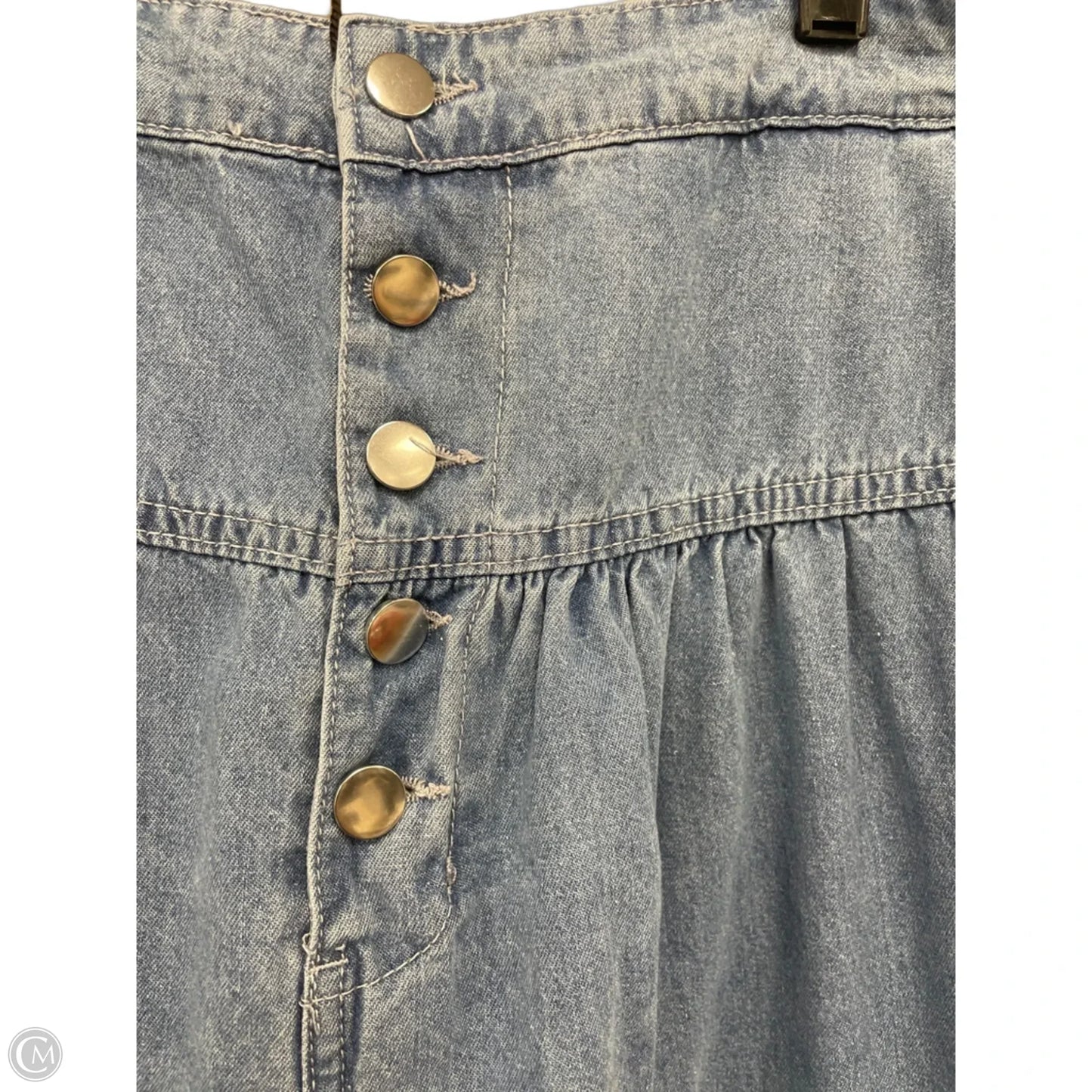 Skirt Maxi By Cme In Blue Denim, Size: L