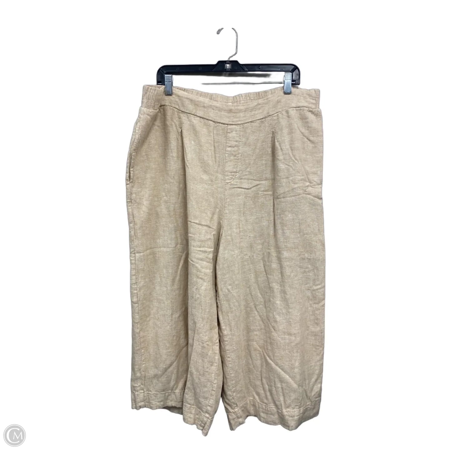 Pants Wide Leg By Ella Moss In Beige, Size: Xxl