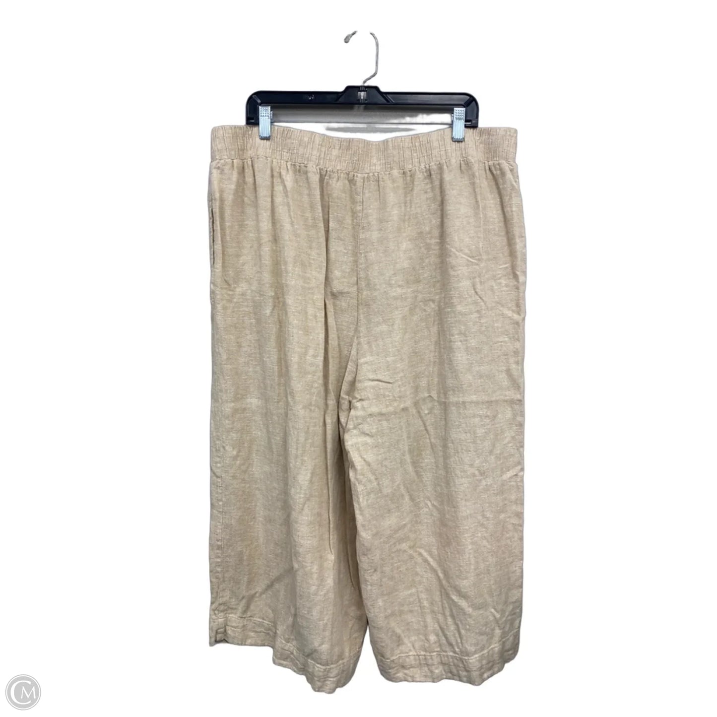 Pants Wide Leg By Ella Moss In Beige, Size: Xxl