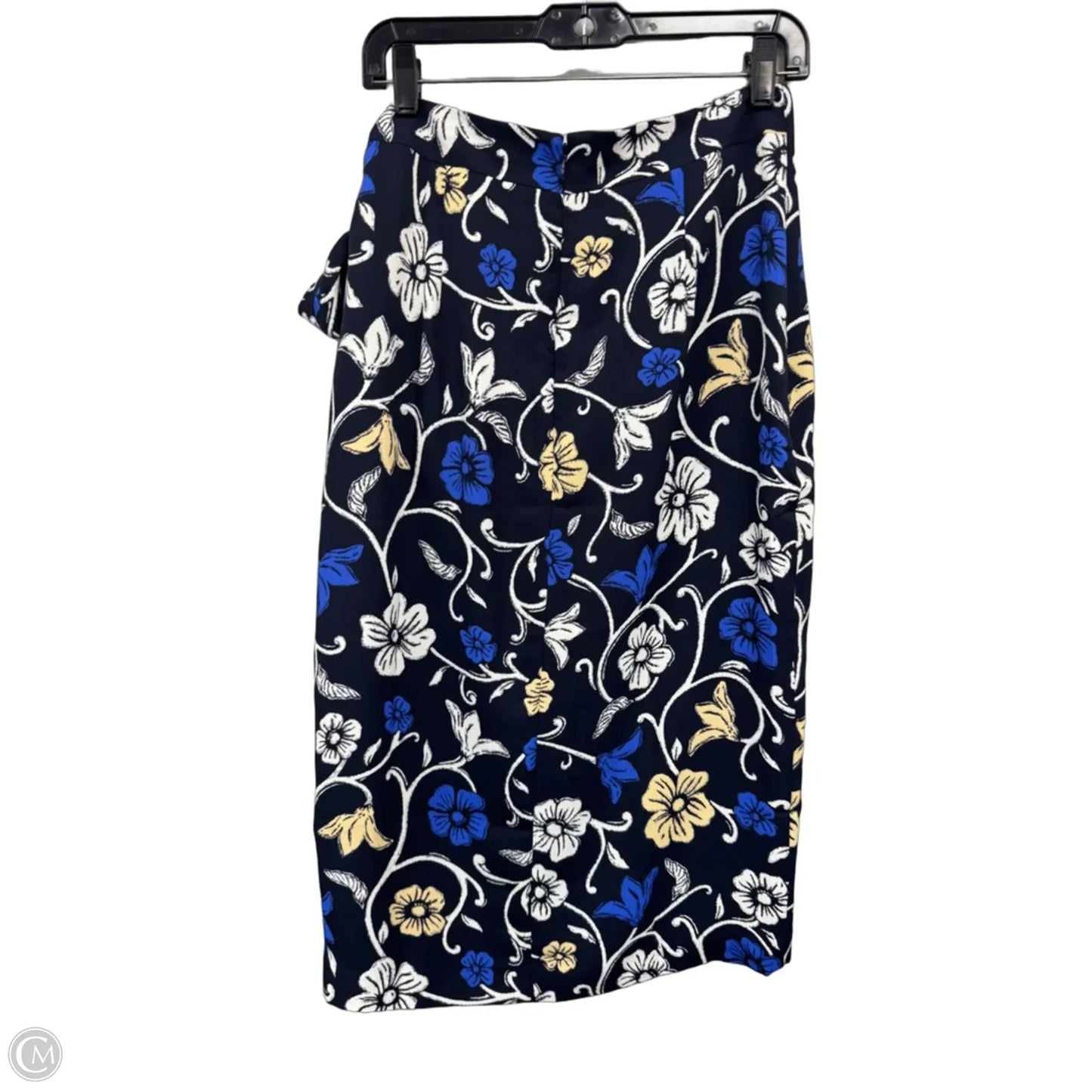 Skirt Midi By Ann Taylor In Blue & White, Size: 2