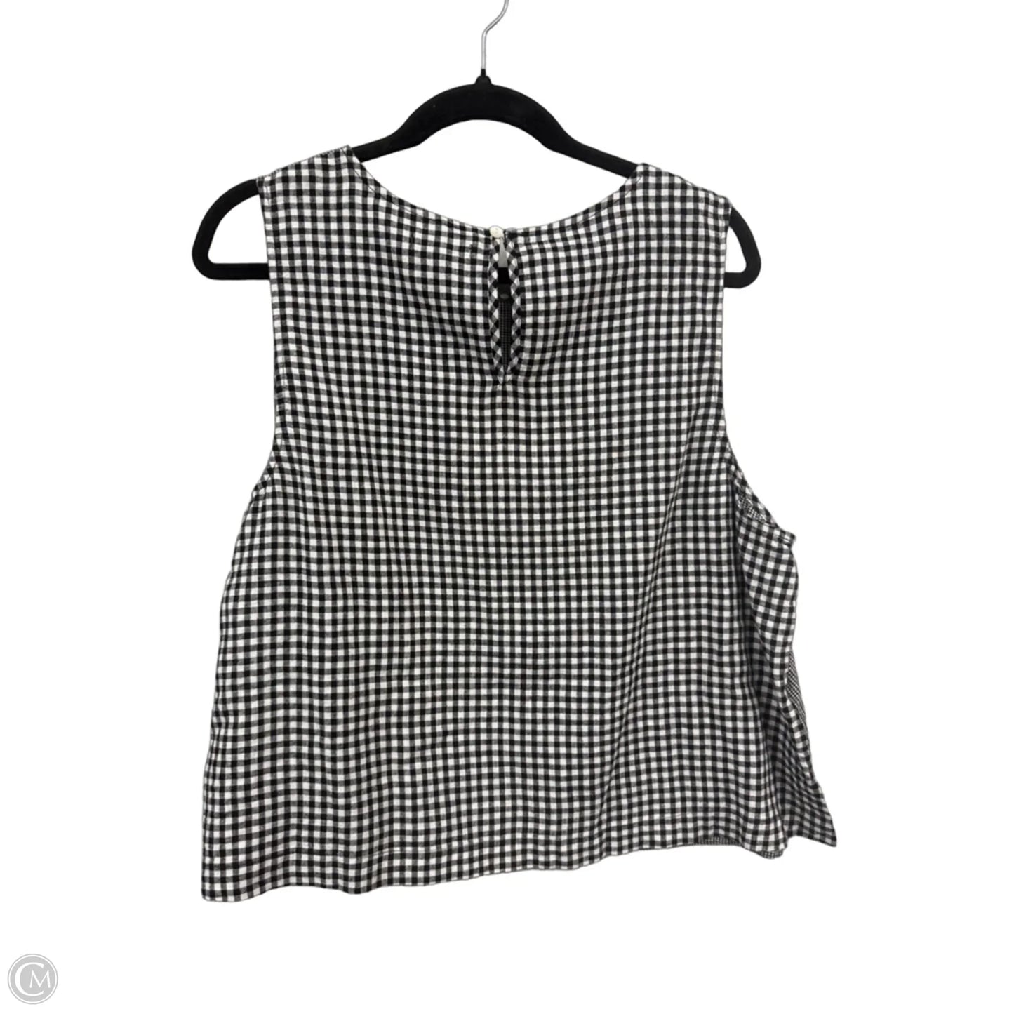 Top Sleeveless By Croft And Barrow In Black & White, Size: Xl