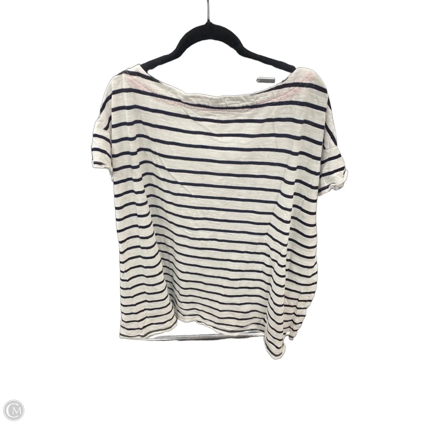 Top Short Sleeve Basic By Kim Rogers In Black & White, Size: 3x