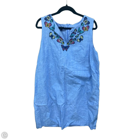 Dress Casual Short By Talbots In Blue & Purple, Size: 14