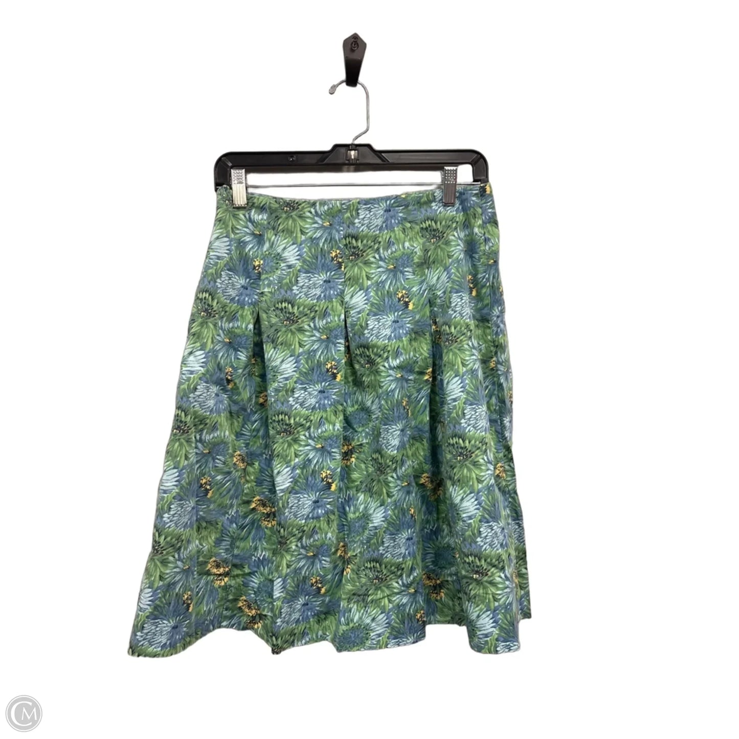 Skirt Midi By Talbots In Blue & Green, Size: 4