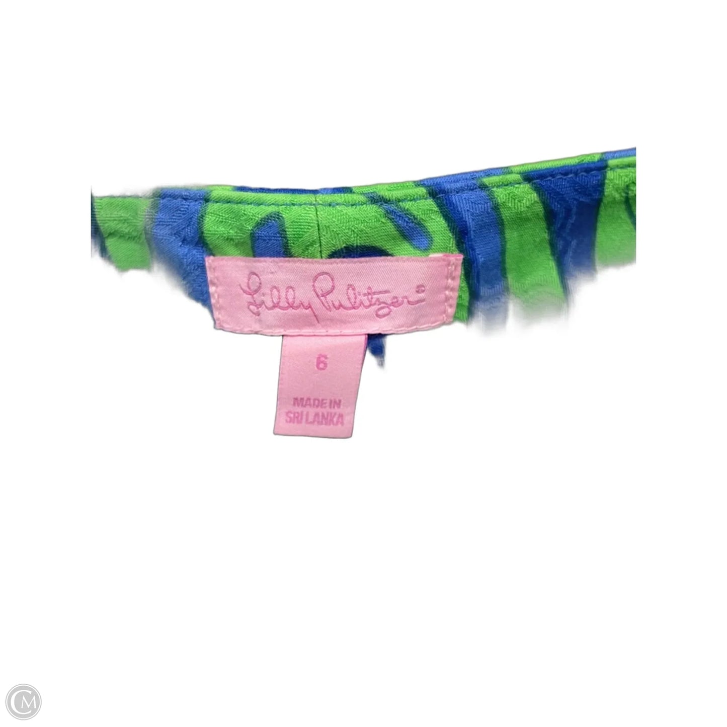 Pants Designer By Lilly Pulitzer In Green & Pink, Size: 6
