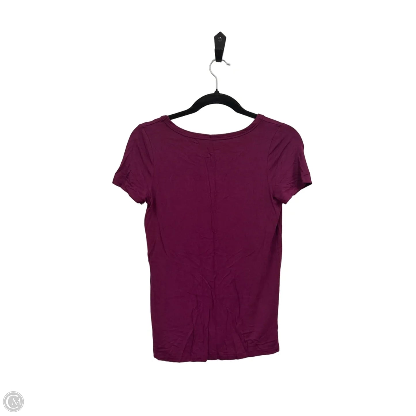Top Short Sleeve Basic By Merona In Maroon, Size: Xs