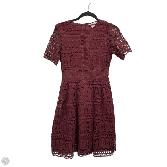 Dress Casual Short By H&m In Maroon, Size: Xs