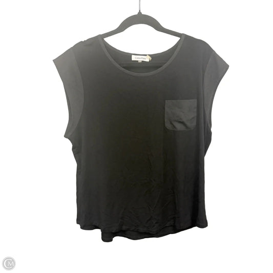 Top Short Sleeve Basic By Calvin Klein In Black, Size: Xl