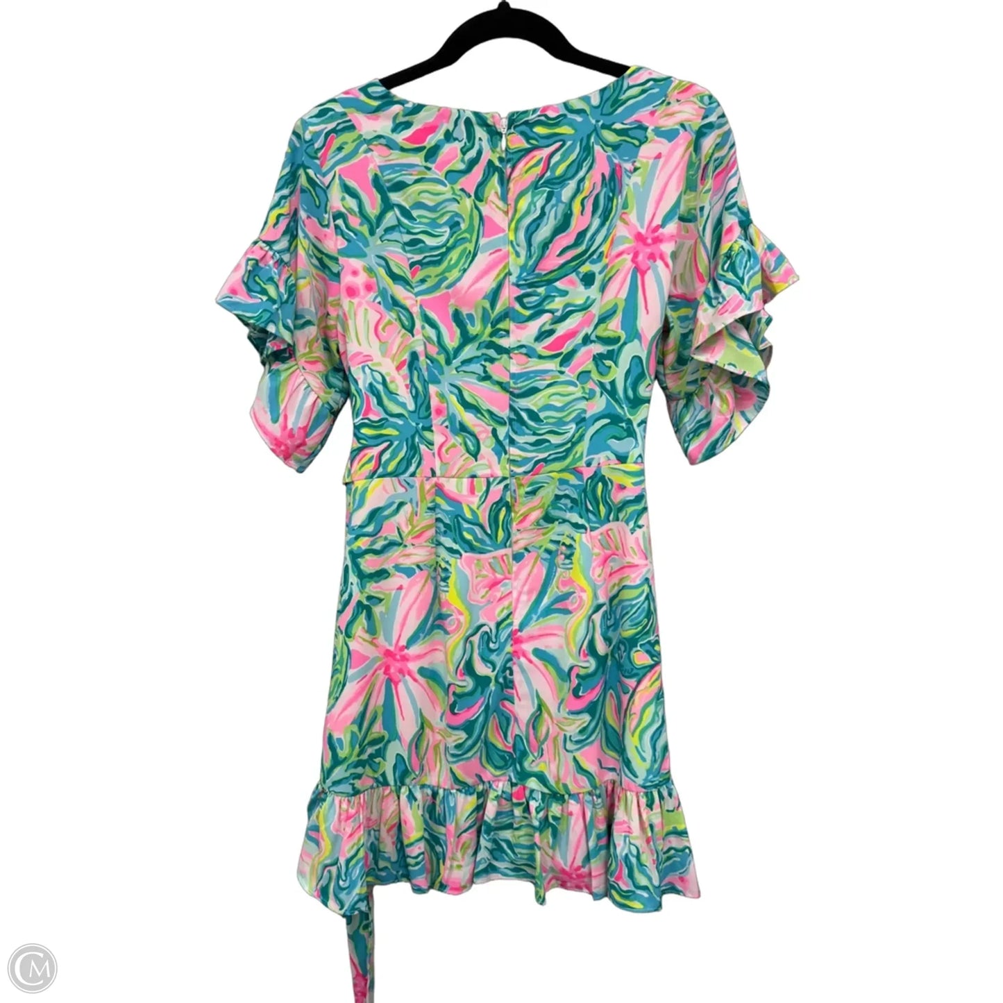 Dress Designer By Lilly Pulitzer In Green & Pink, Size: 4