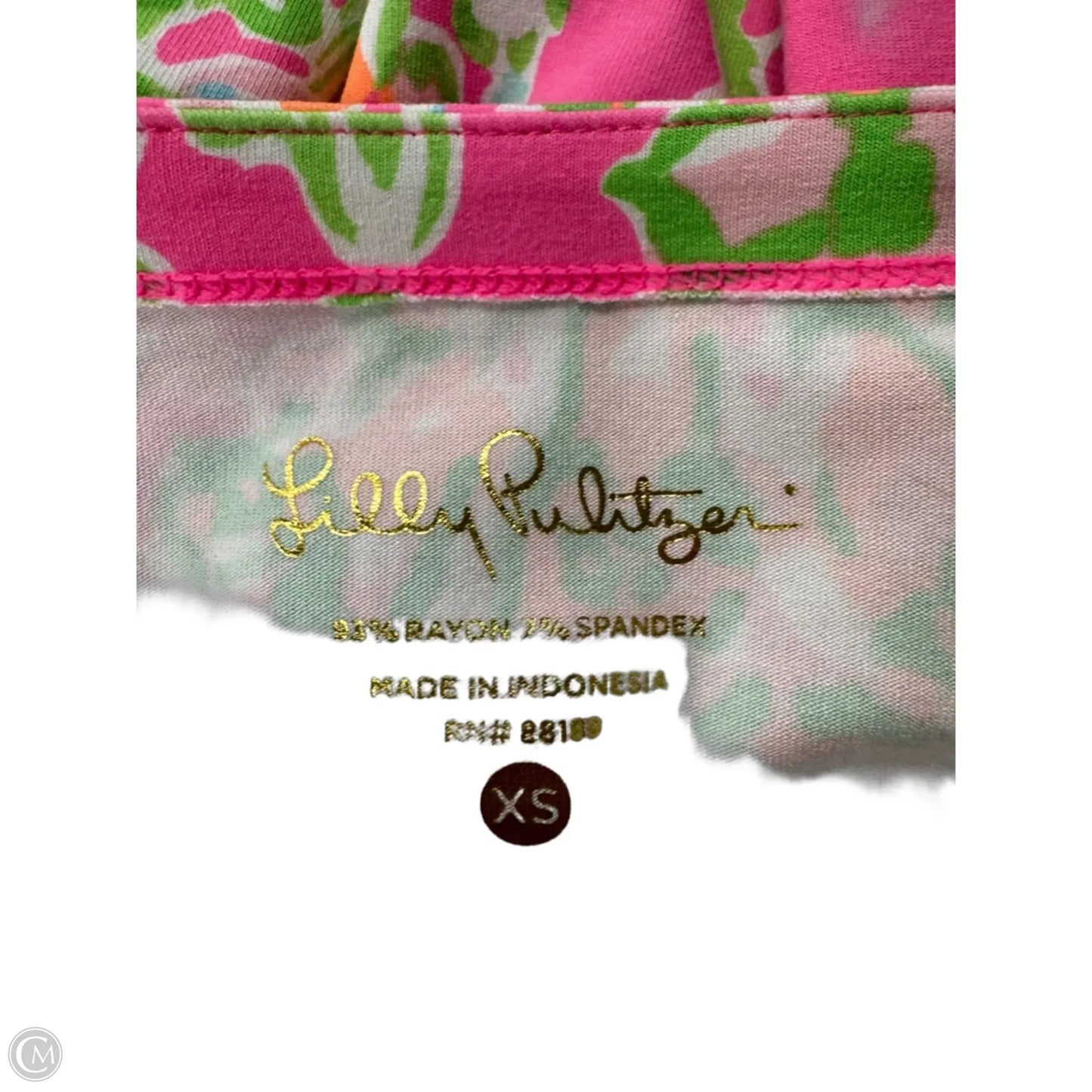 Dress Designer By Lilly Pulitzer In Green & Pink, Size: Xs