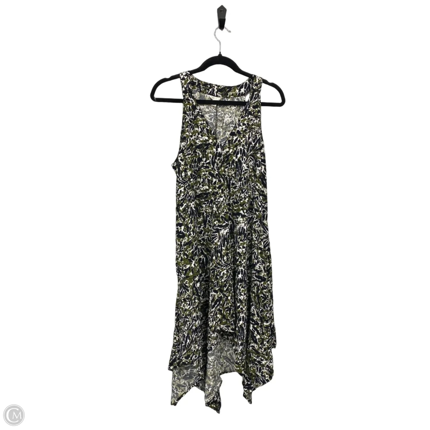 Dress Casual Midi By Cato In Black & Green, Size: Xl