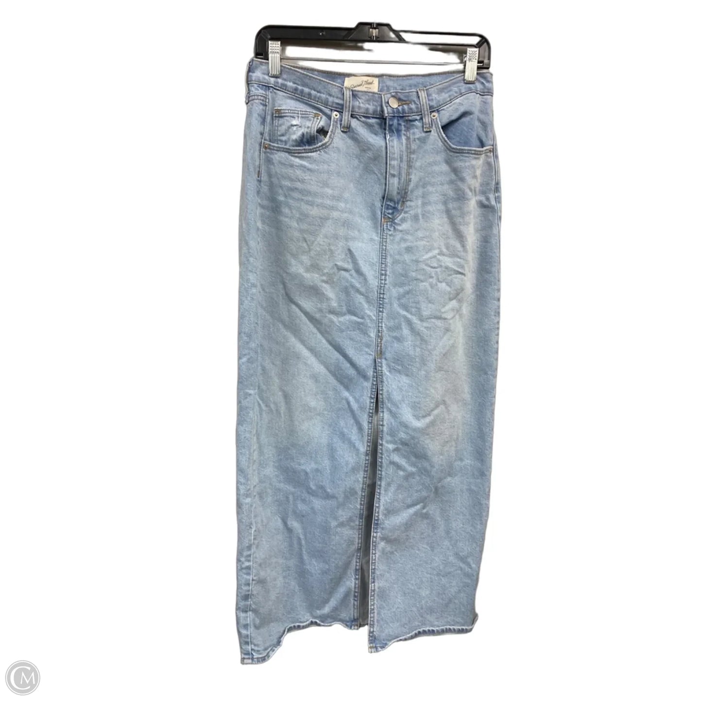 Skirt Maxi By Universal Thread In Blue Denim, Size: 8
