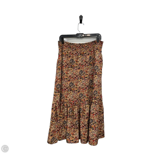 Skirt Maxi By Evereve In Brown & Orange, Size: Xl