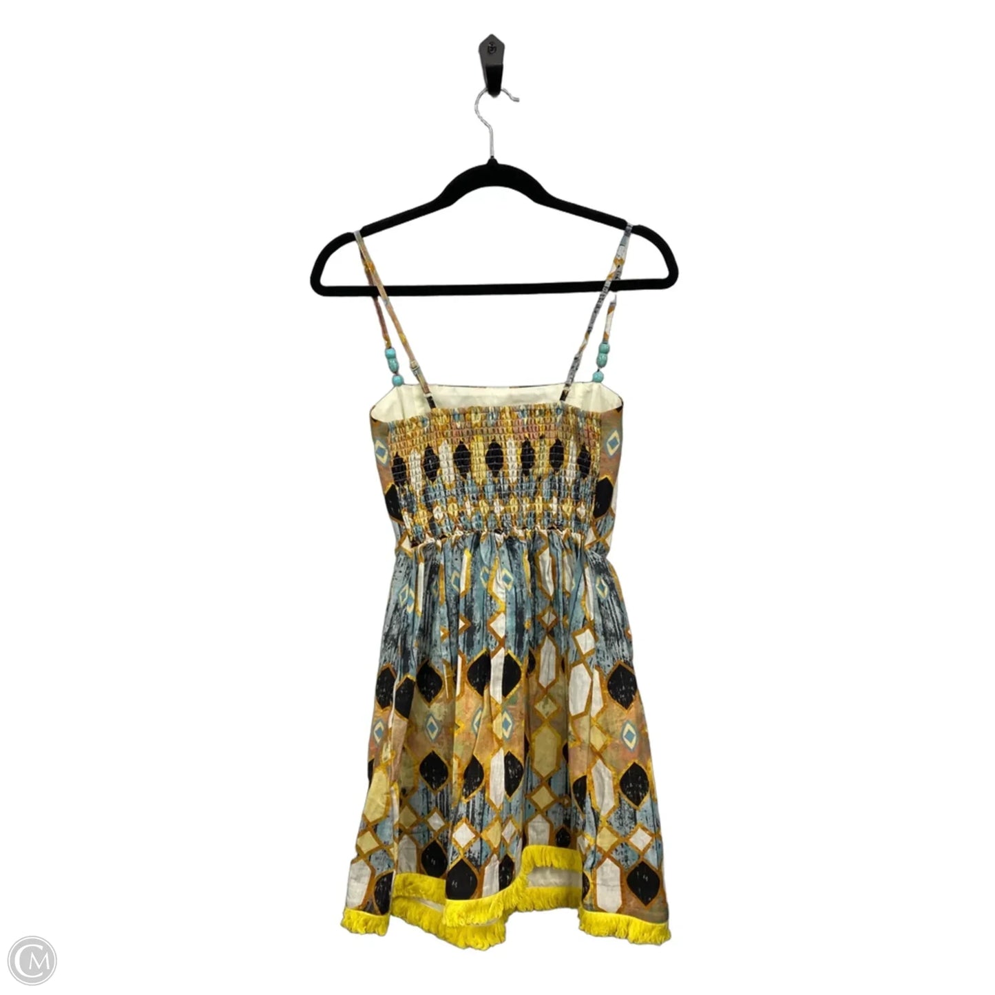 Dress Casual Short By Cmb In Blue & Yellow, Size: Xs