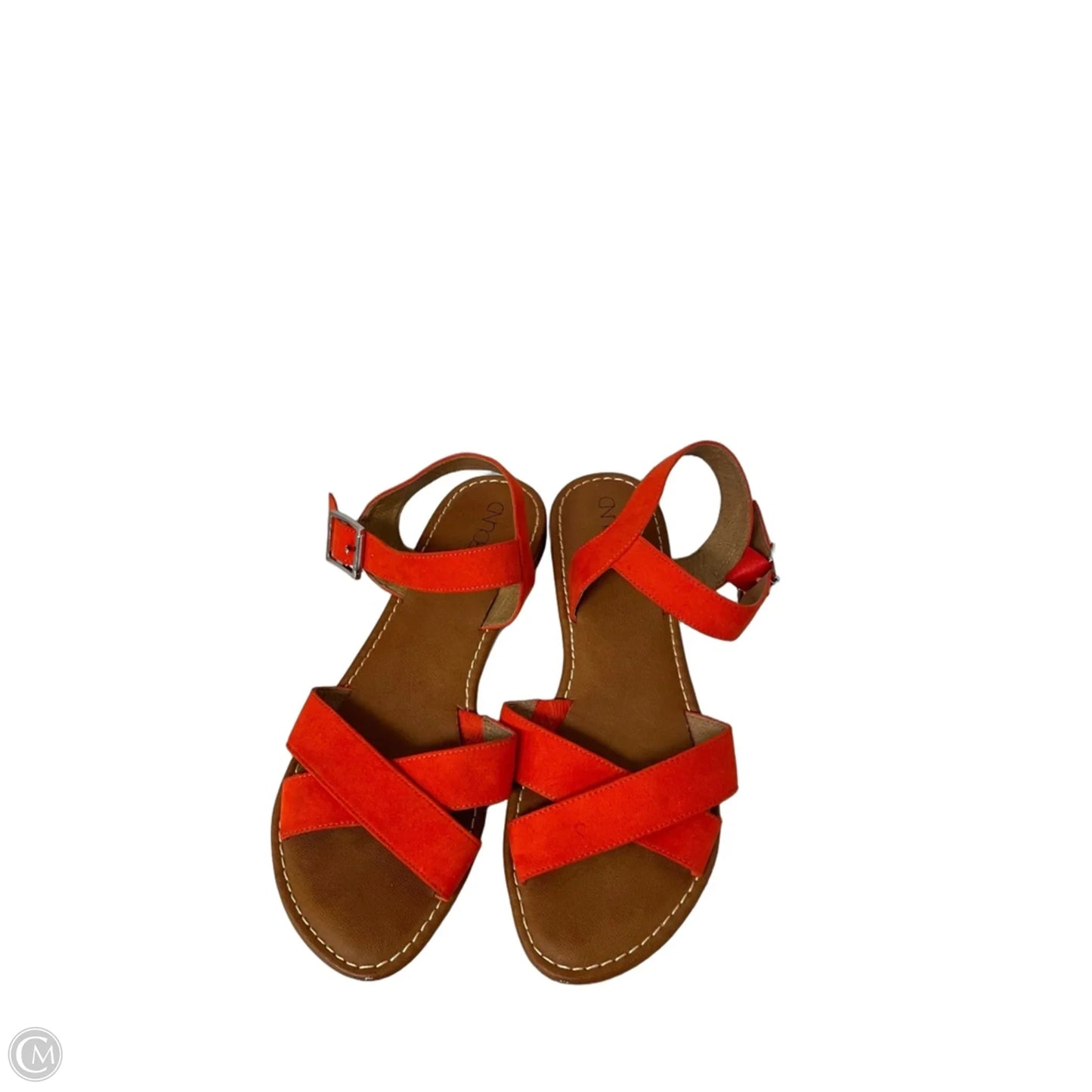 Sandals Flats By Abound In Orange, Size: 6.5