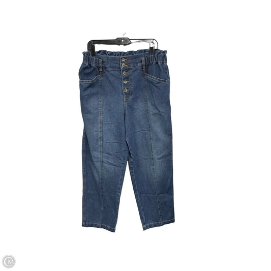 Jeans Wide Leg By Time And Tru In Blue Denim, Size: 14