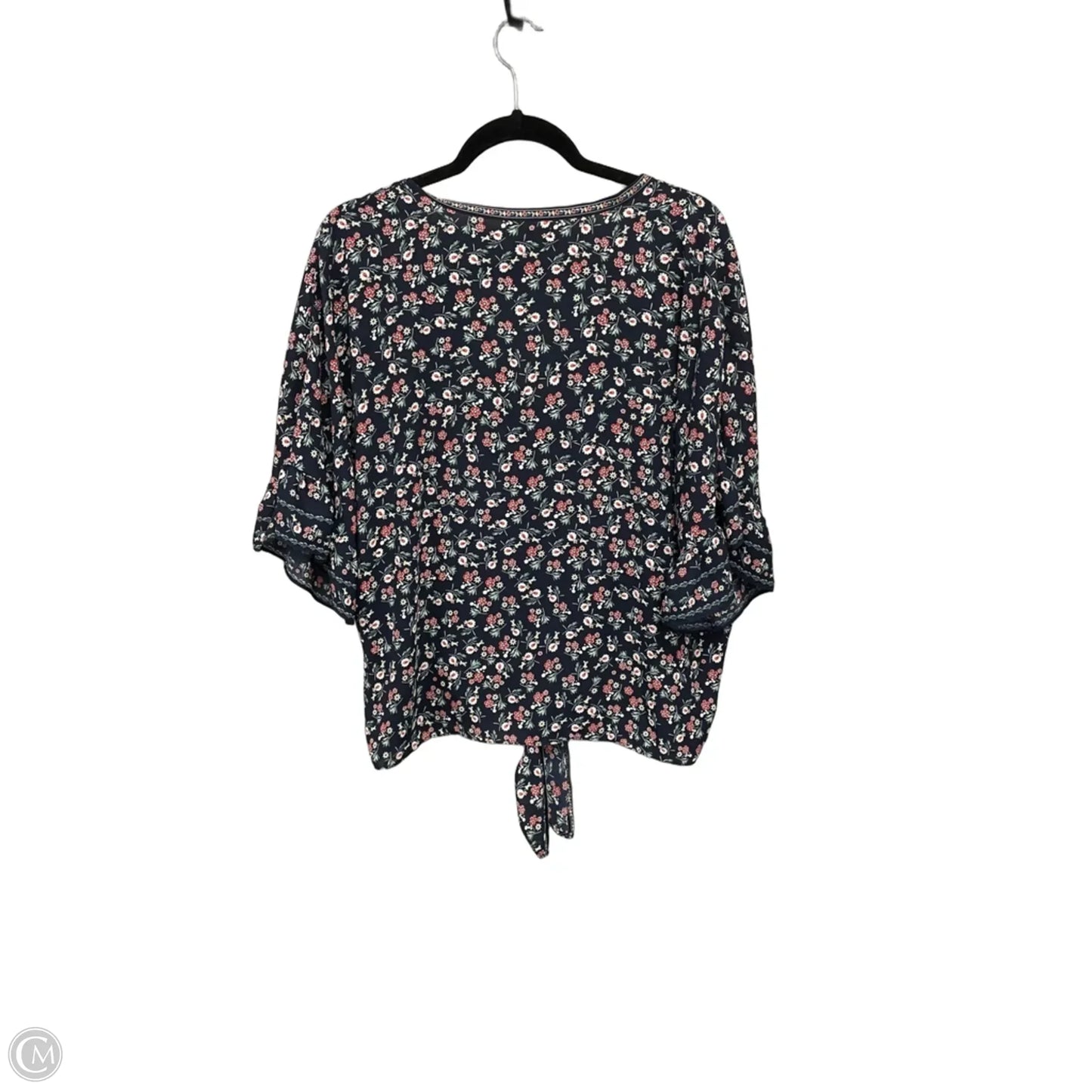 Blouse Short Sleeve By Max Studio In Blue & Green, Size: Xl