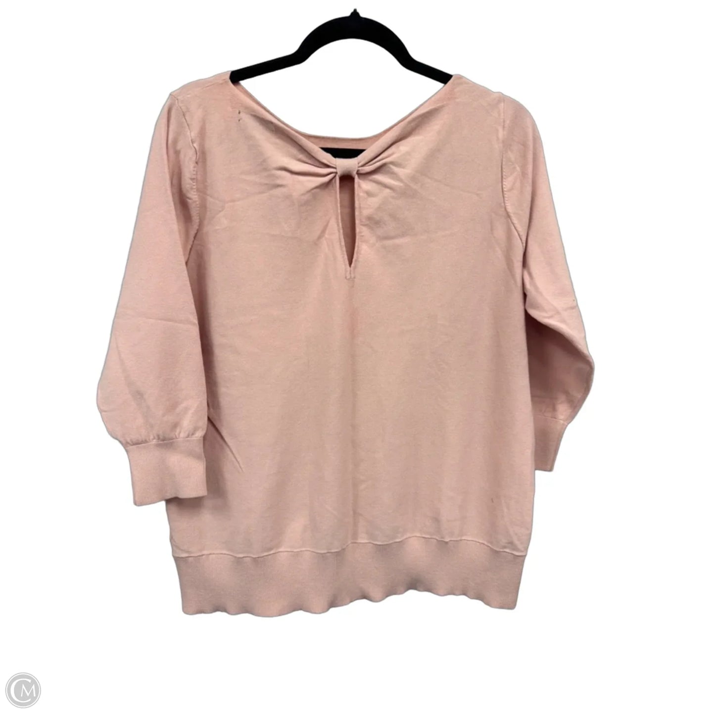 Top 3/4 Sleeve By Halogen In Pink, Size: 1x