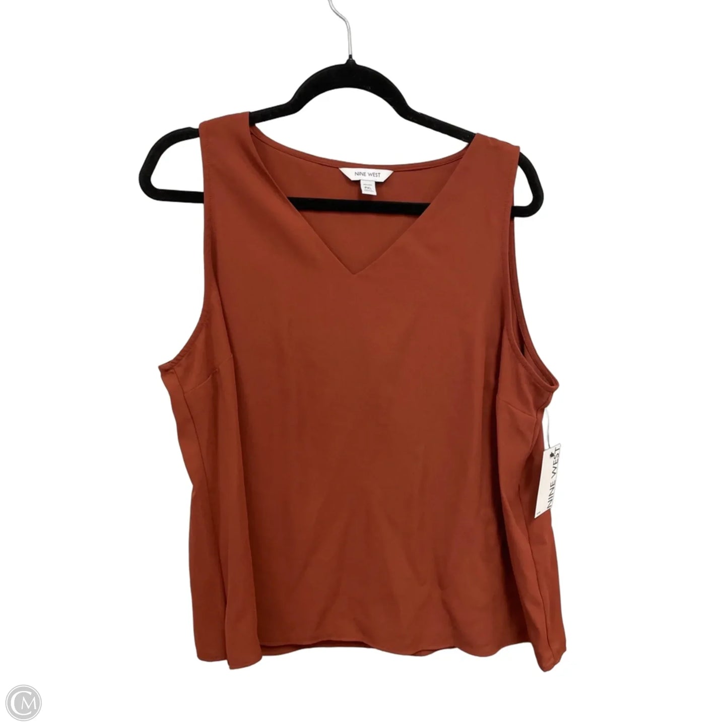 Blouse Sleeveless By Nine West Apparel In Orange, Size: Xlp