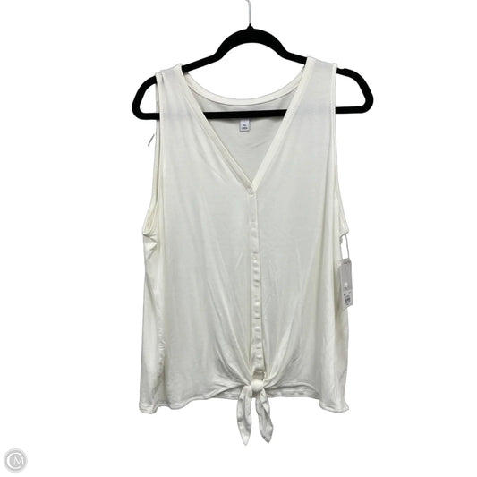 Top Sleeveless By Nine West Apparel In Cream, Size: Xl