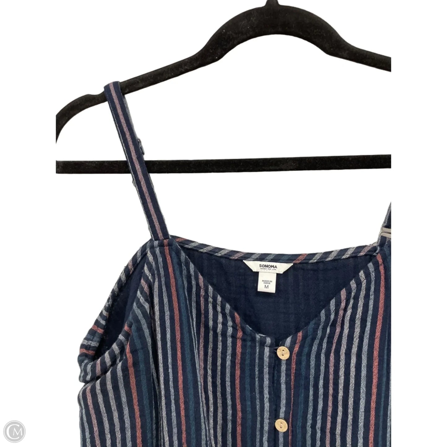 Top Sleeveless By Sonoma In Blue & Orange, Size: M