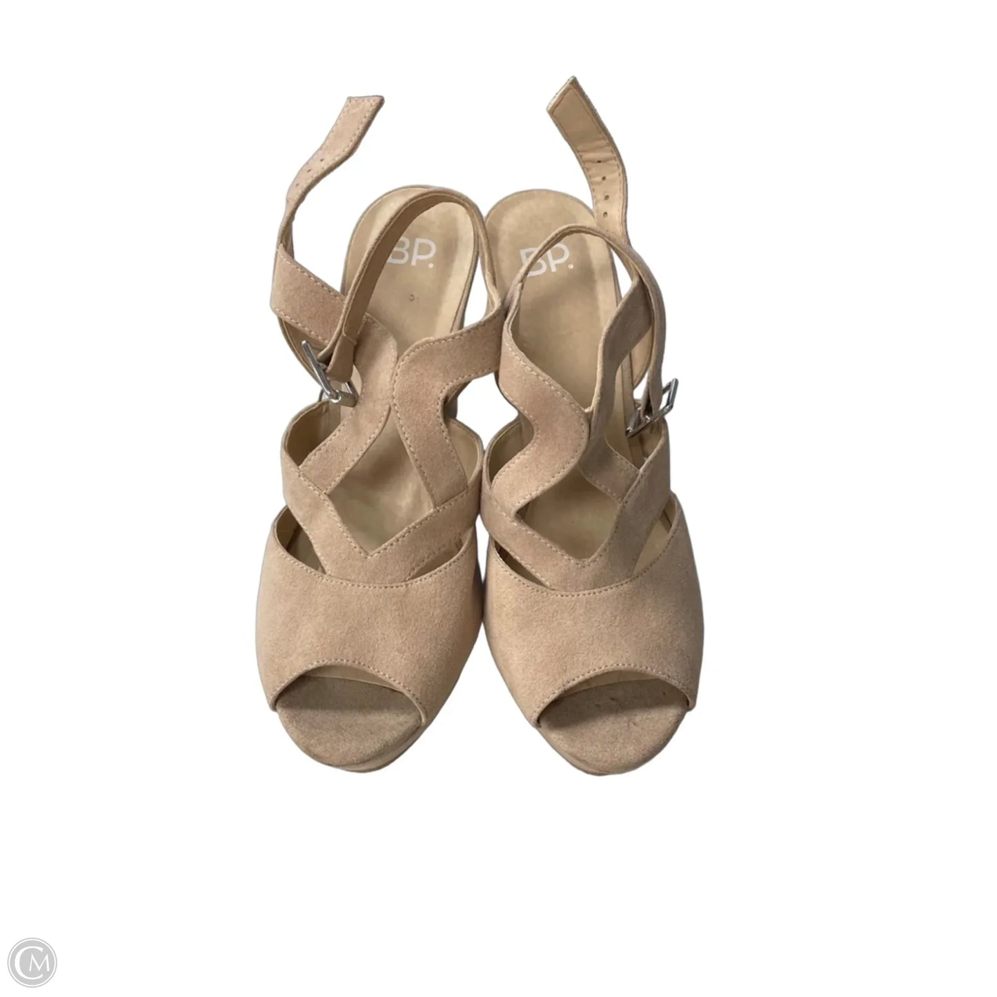 Sandals Heels Wedge By Bp In Tan, Size: 10