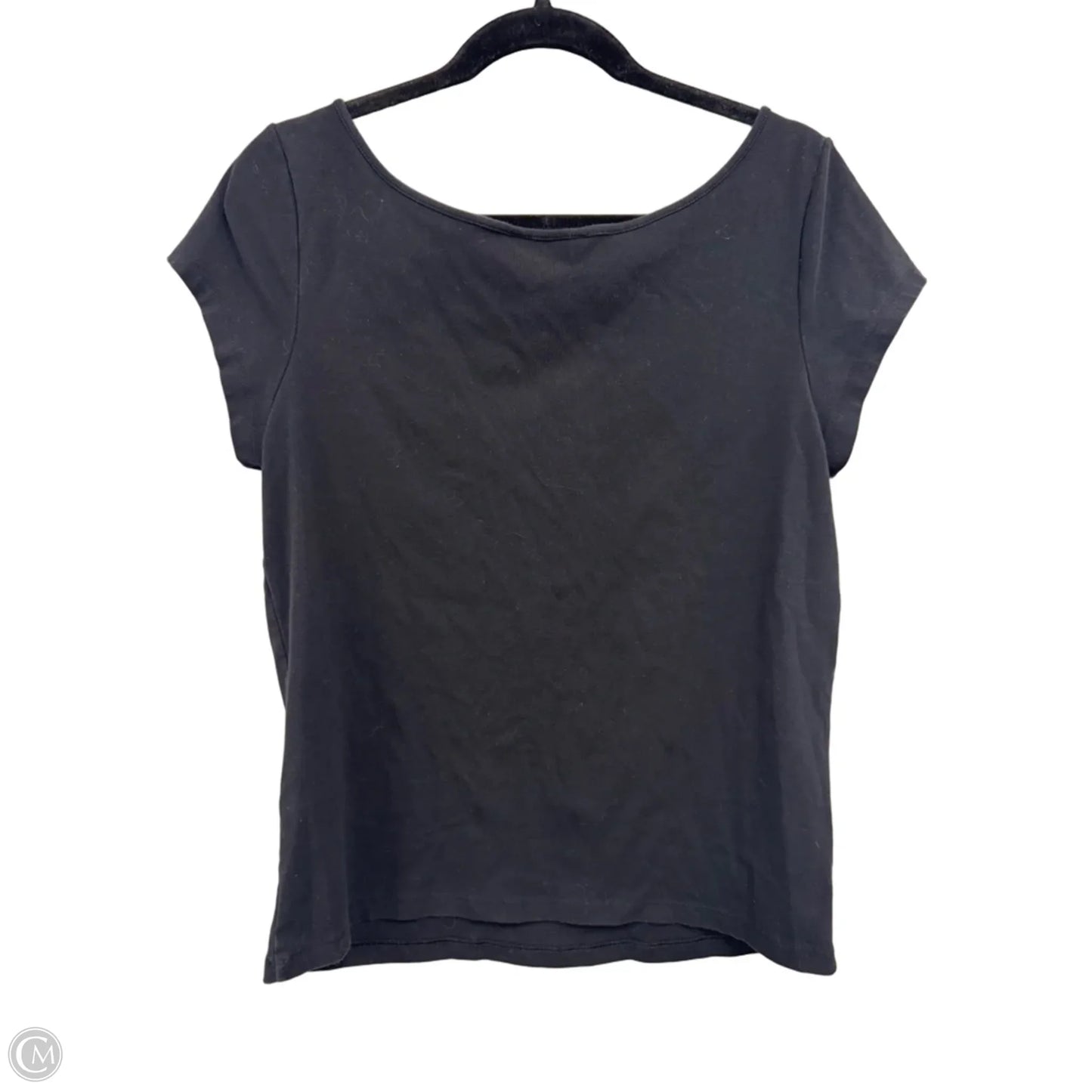 Top Short Sleeve Basic By Banana Republic In Black, Size: Xl