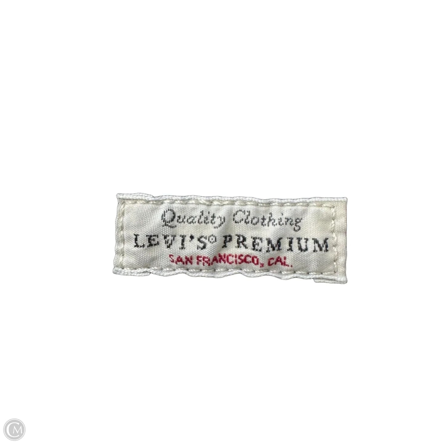 Jeans Straight By Levis In Black Denim, Size: 12