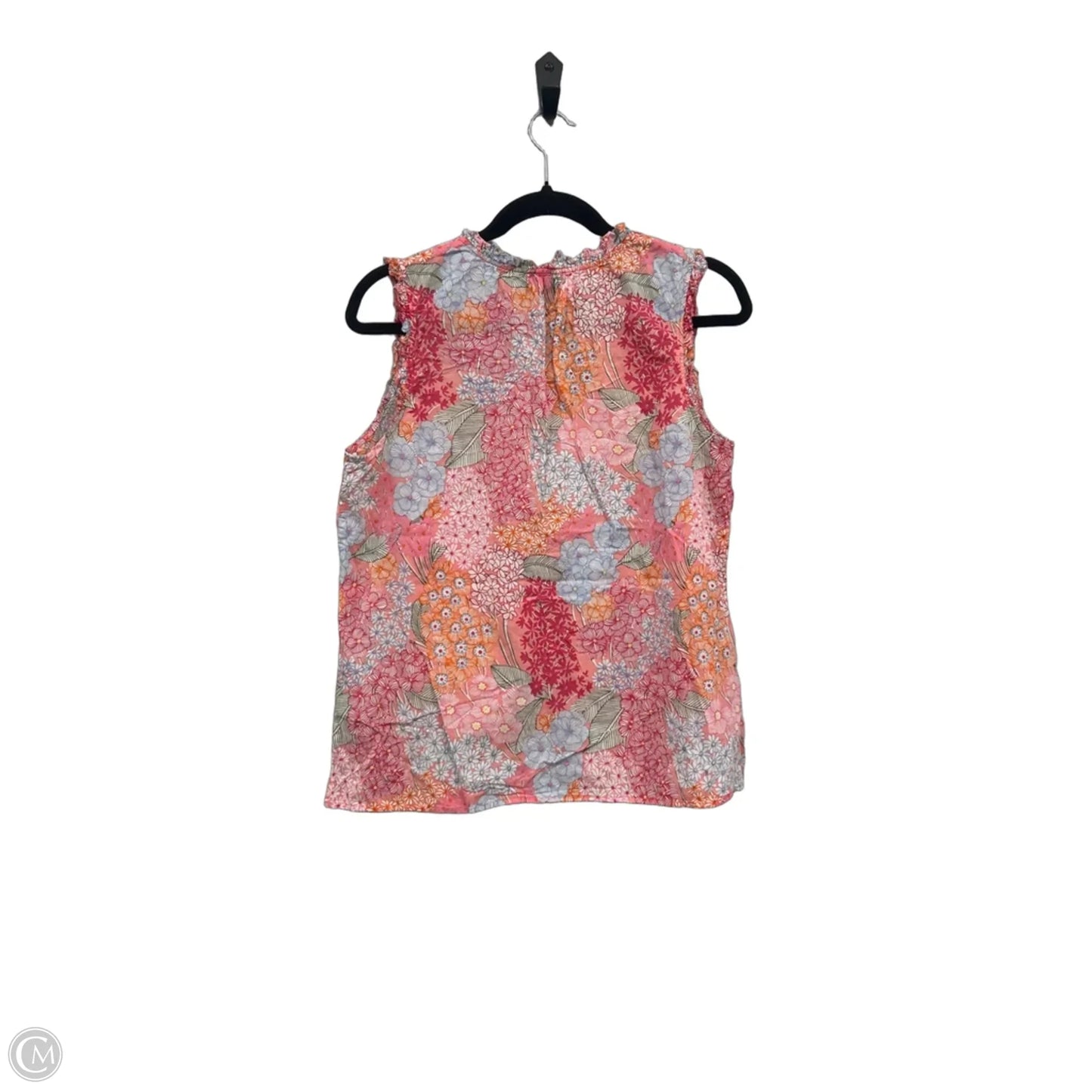 Top Sleeveless By Talbots In Orange & Pink, Size: M
