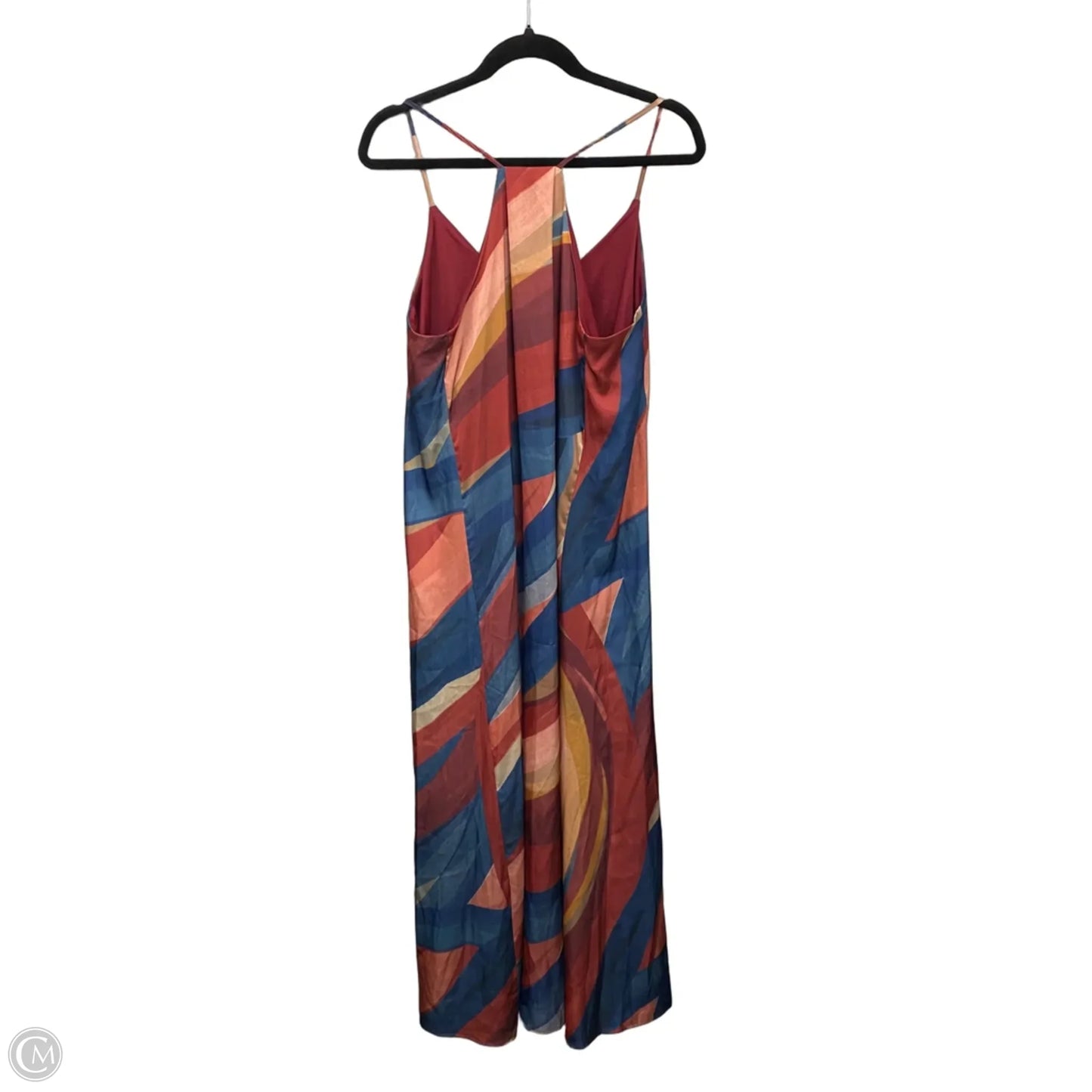 Dress Casual Maxi By Nicole Miller In Brown & Orange, Size: L
