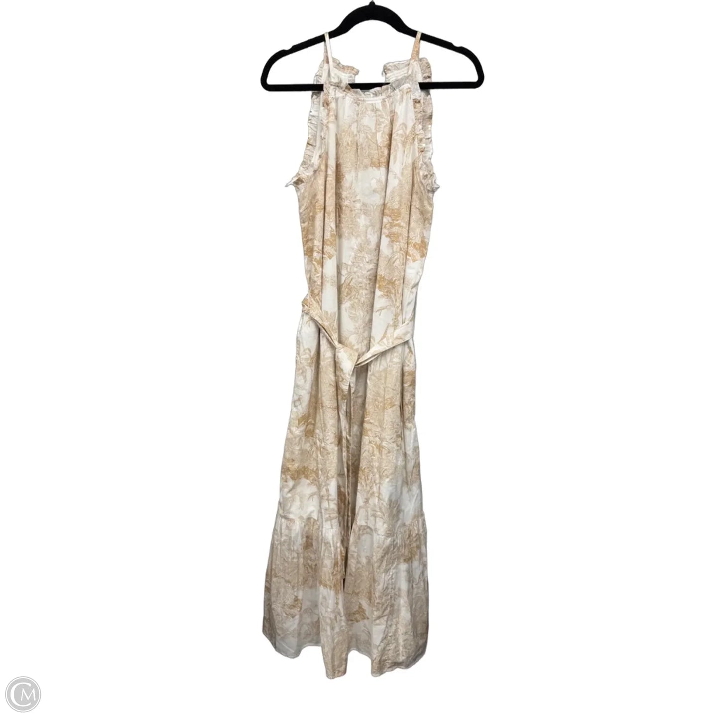 Dress Casual Maxi By Crown And Ivy In Tan & White, Size: M