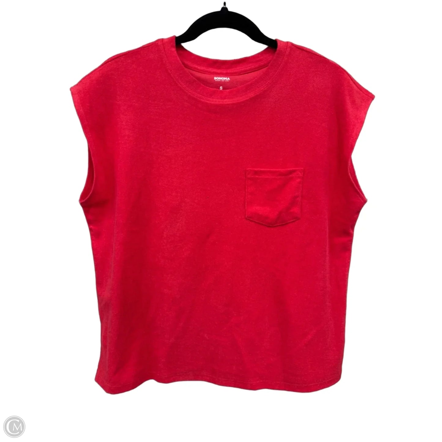 Top Short Sleeve By Sonoma In Red, Size: S