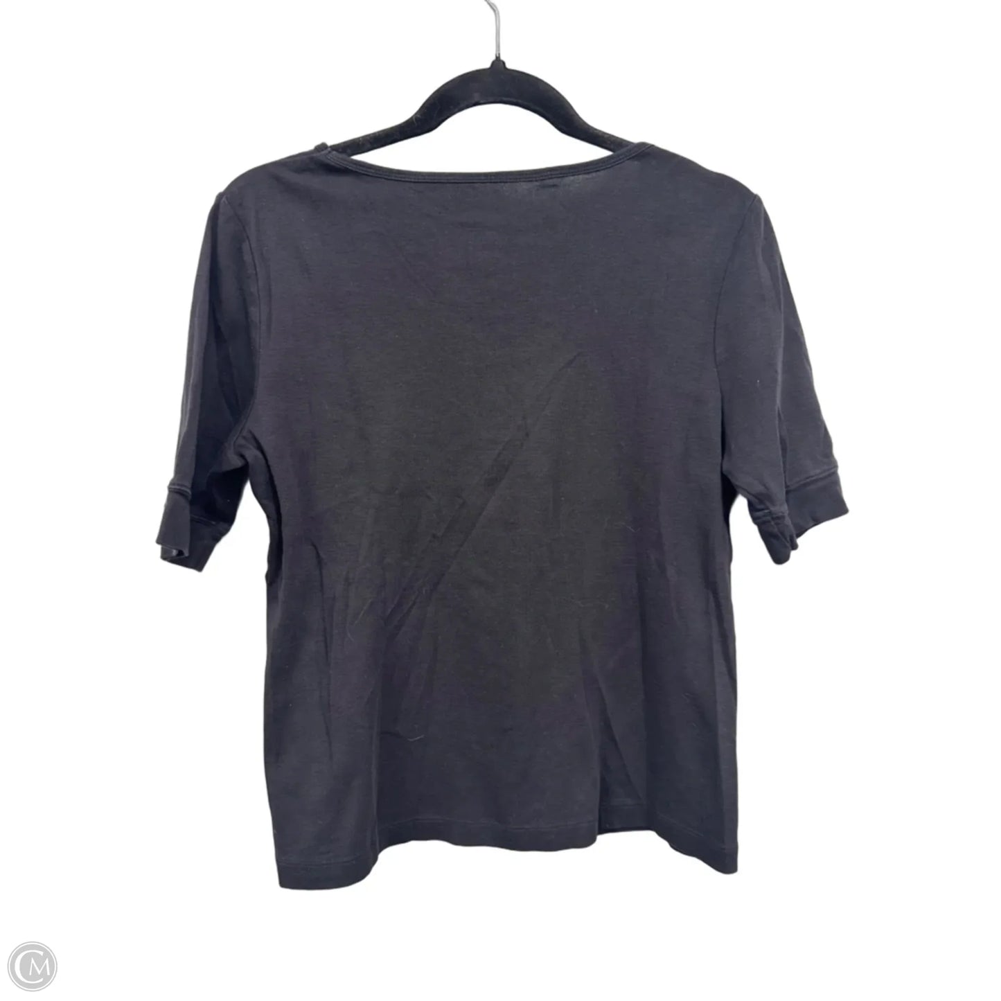 Top Short Sleeve Basic By Talbots In Black, Size: Lp