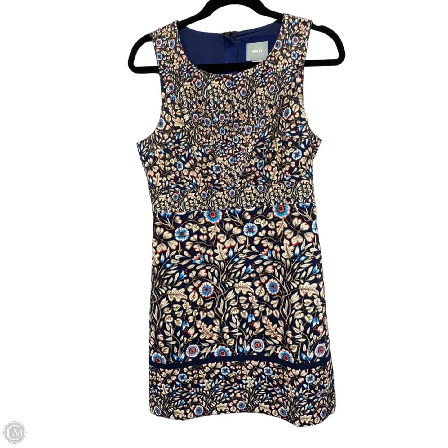 Dress Casual Short By Maeve In Blue & Cream, Size: 8